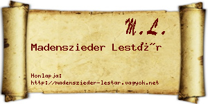Madenszieder Lestár névjegykártya